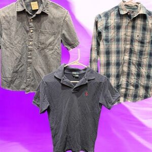 Set of 3 boys MEDIUM dress shirts no stains or wear